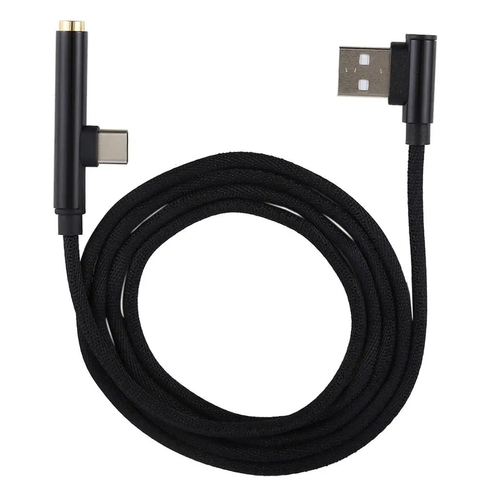 

New-Type c to 3.5 audio adapter TYPE-C headset charging two in one audio adapter cable