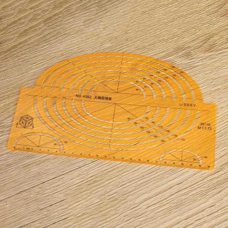 

Kicute 1pc Plastic Professional Drawing Template Ruler Tools Foot Multipurpose Oval Template Ruler Drawing School Supplies