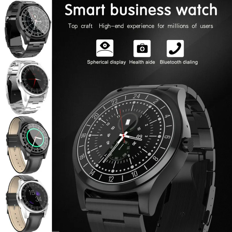 

Bluetooth Smart Business Watch Heart Rate Blood Pressure Tracker For iOS Android