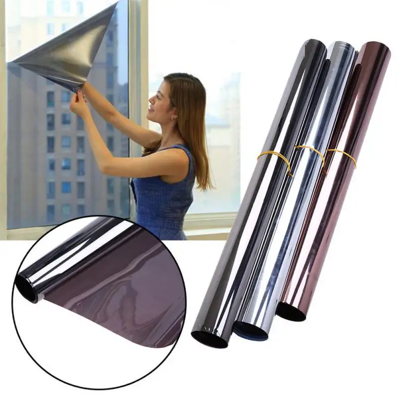 

Sun Block Window Film Solar Reflective Window Film 2M*50CM Window Film One Way Mirror Insulation Privacy Stickers #1121