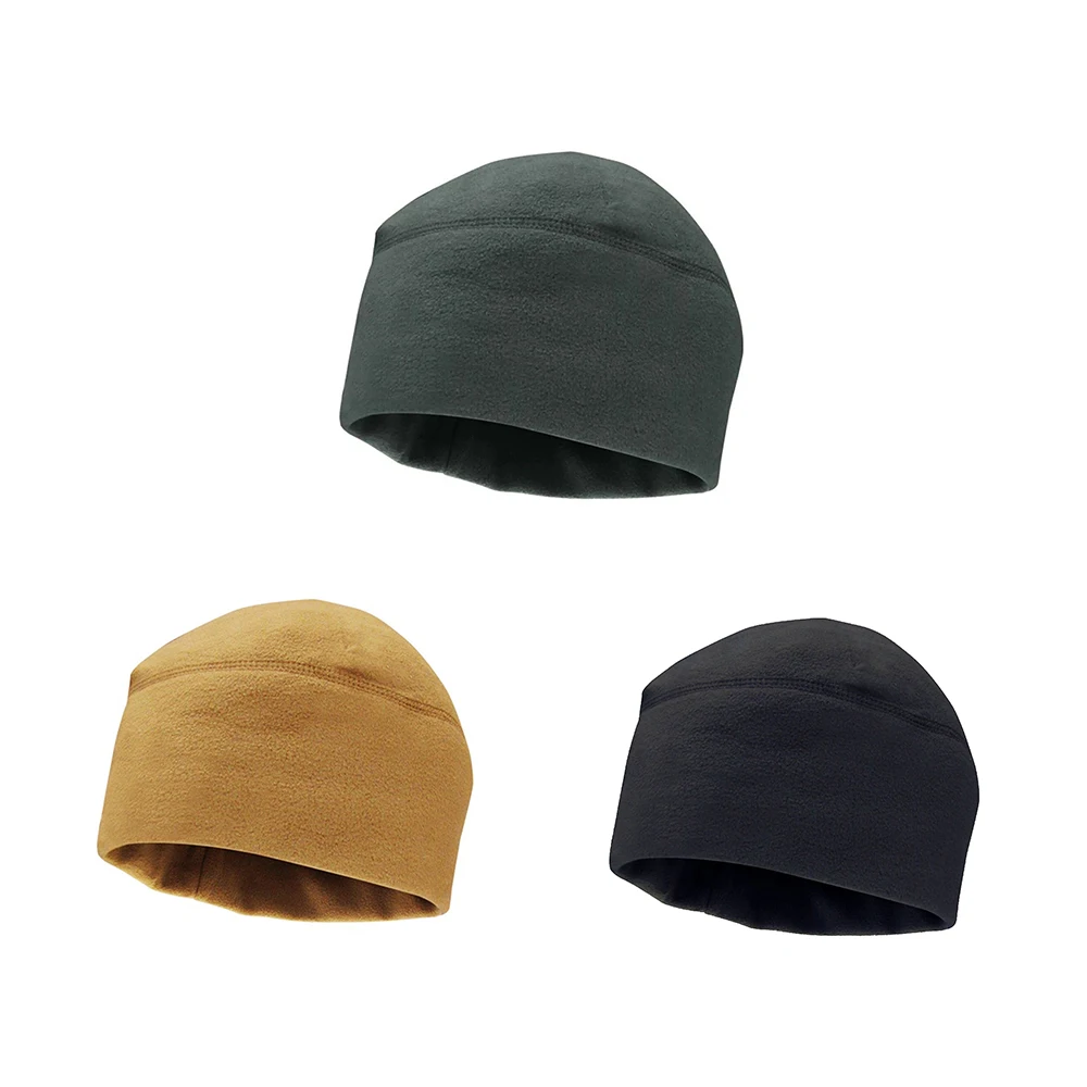 

Men Beanie Cap Warm Winter Ski Hats Soft Warm Watch Cap Polar Fleece Thickened Military Army Beanie Accessories