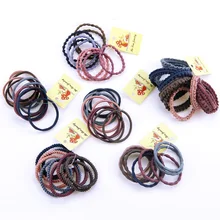 10 sztuk 3CM dziewczyny moda gumka do włosów cienki Mix opaski gumowe podstawowe nakrycia głowy gumka do włosów fryzjerstwo wielobarwne nowe akcesoria do włosów
