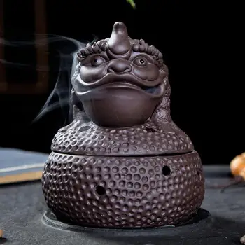 

Toad Ceramic Incense Burners Traditional Chinese Design Censer Incense Coil Holder Burner Hand Carved Carving Censer Ornaments