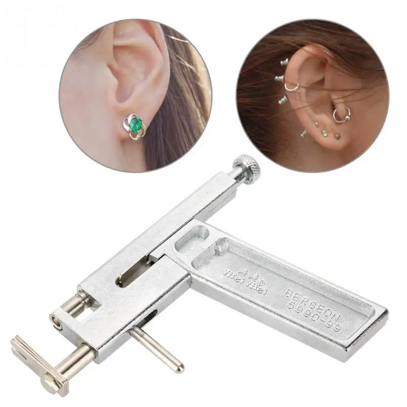 

Pro Stainless Steel Ear Piercing Gun Tools With Marker Pen Mini Mirror No Pain Safety Earrings Tool Ear Piercing Body Jewelry