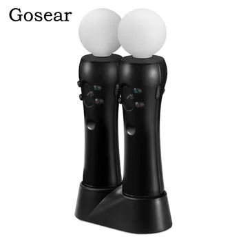 

Bevigac Dual Charger Charging Dock Station Stand Holder Base For PS4 VR Play Station PS 4 Move Controller Console Accessories