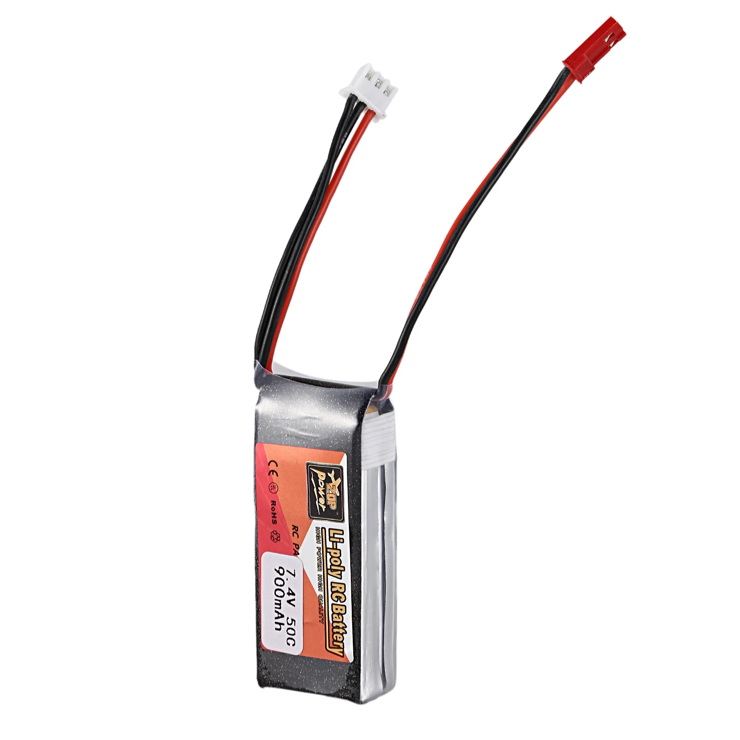 Zop power 7 4 V 900Mah 2S 50C 1P Lipo аккумулятор Jst разъем Перезаряжаемый для радиоуправляемого