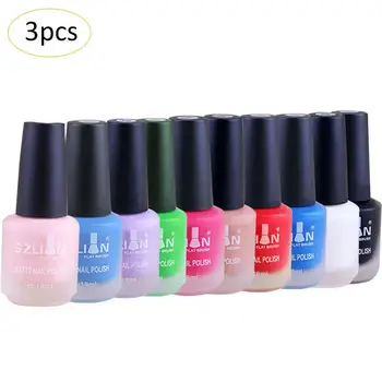 

3PCS Frosted Nail Polish Matte Vintage Velvet Long-lasting Waterproof Nude Cameo Brown Gel Nail Varnish 18ml