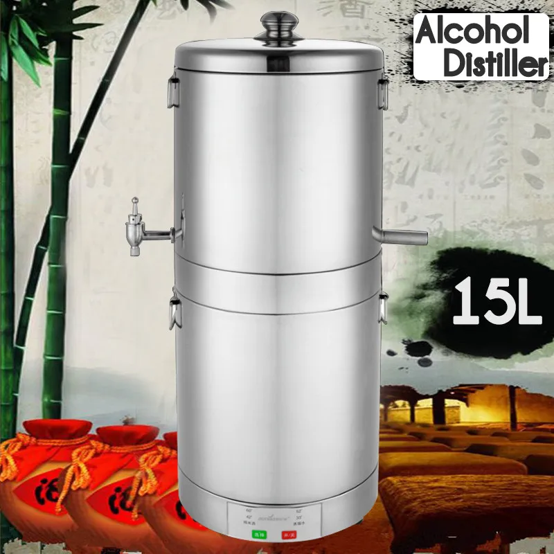 

15L Multi-function Alcohol Distiller + Fermenter+ Freely Chooses The Degree Of Wine Diy Home Brewing Stainless Steel Boiler