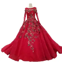 2018 красный Тюль свадебное платье es суд поезд длиной до пола Свадебные платья на шнуровке бальное платье свадебное платье Vestido