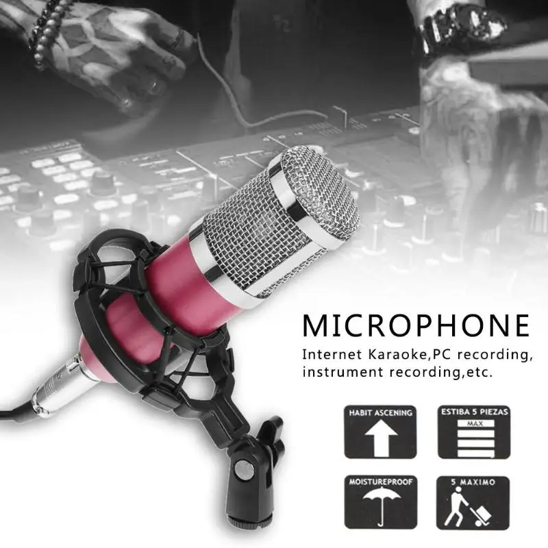 

BM800 Dynamic Condenser Wired Microphone Sound Studio for Singing Recording Household karaoke microphone Anchor Live Mic