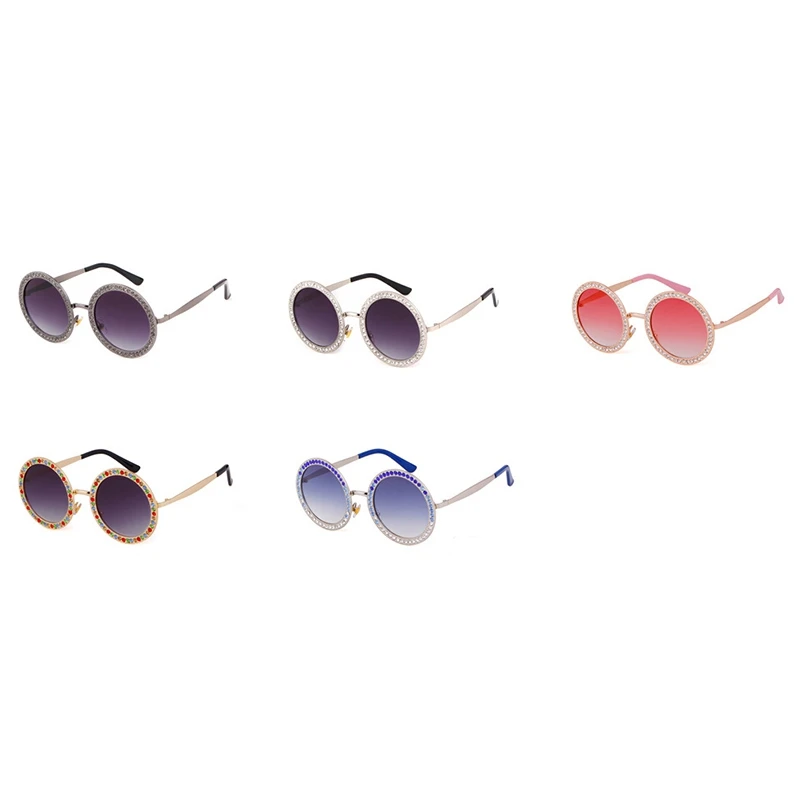 MYTL Luxury Metal Round Sunglasses Luxury Retro Round Sun Glasses Female Black Rhinestone Shades MYTL Luxury Metal Round Sunglasses Luxury Retro Round Sun Glasses Female Black Rhinestone Shades