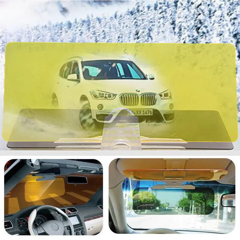 

High Quality Day Night Anti-dazzle Car Sun Visor HD Dazzling Goggles Driving Mirror UV Fold Flip Down HD for Clear View Visor