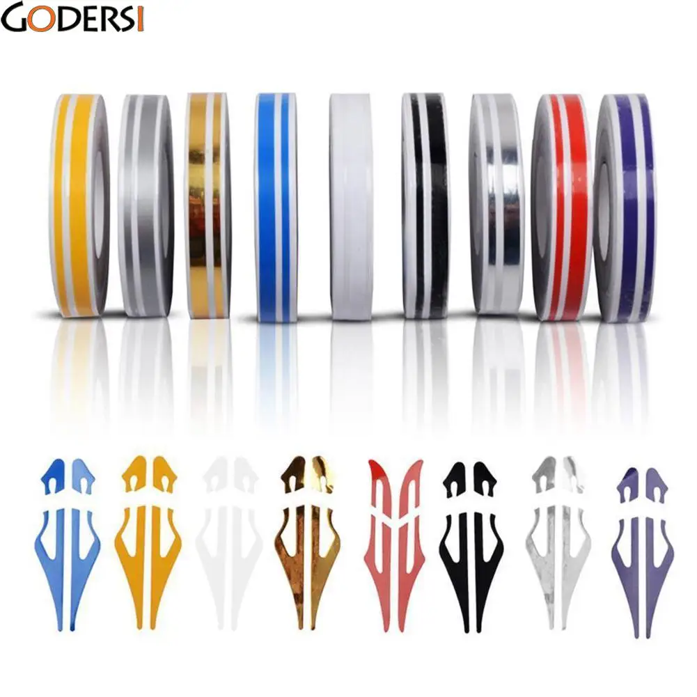 

Godersi Universal 12mm Striping Pin Stripe Steamline DOUBLE LINE Tape Car Body Decal Vinyl Sticker Car Accessiores Accessories