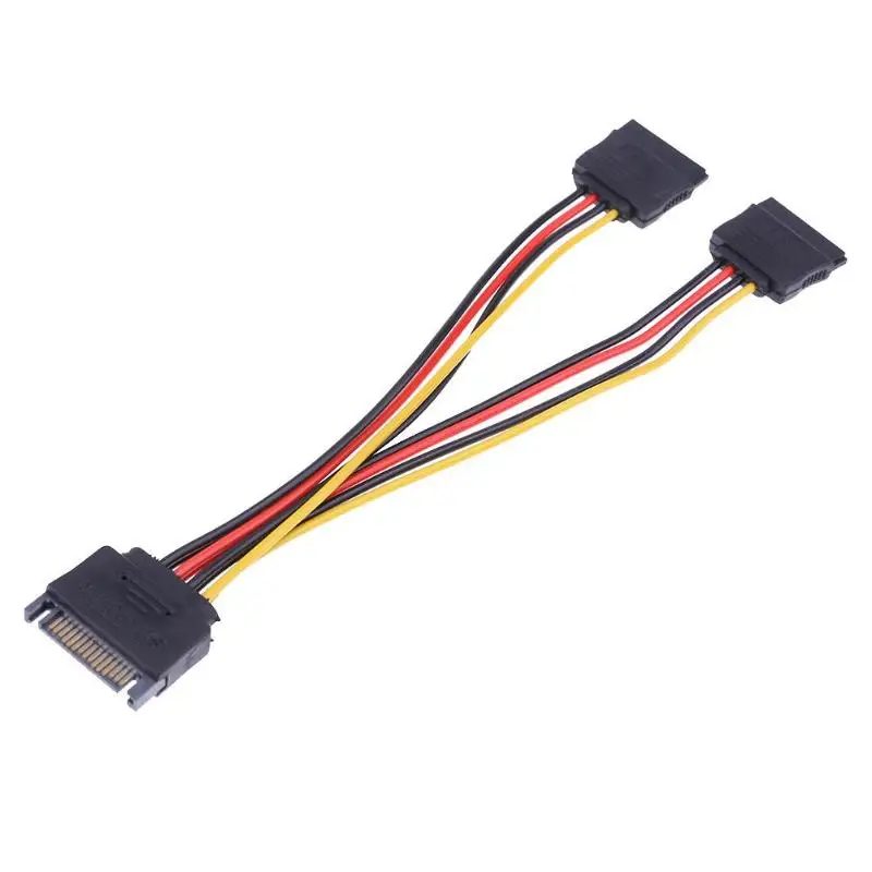 15Pin SATA Male to Female 2 распределитель кабель адаптер питания шнур Удлинитель провод для