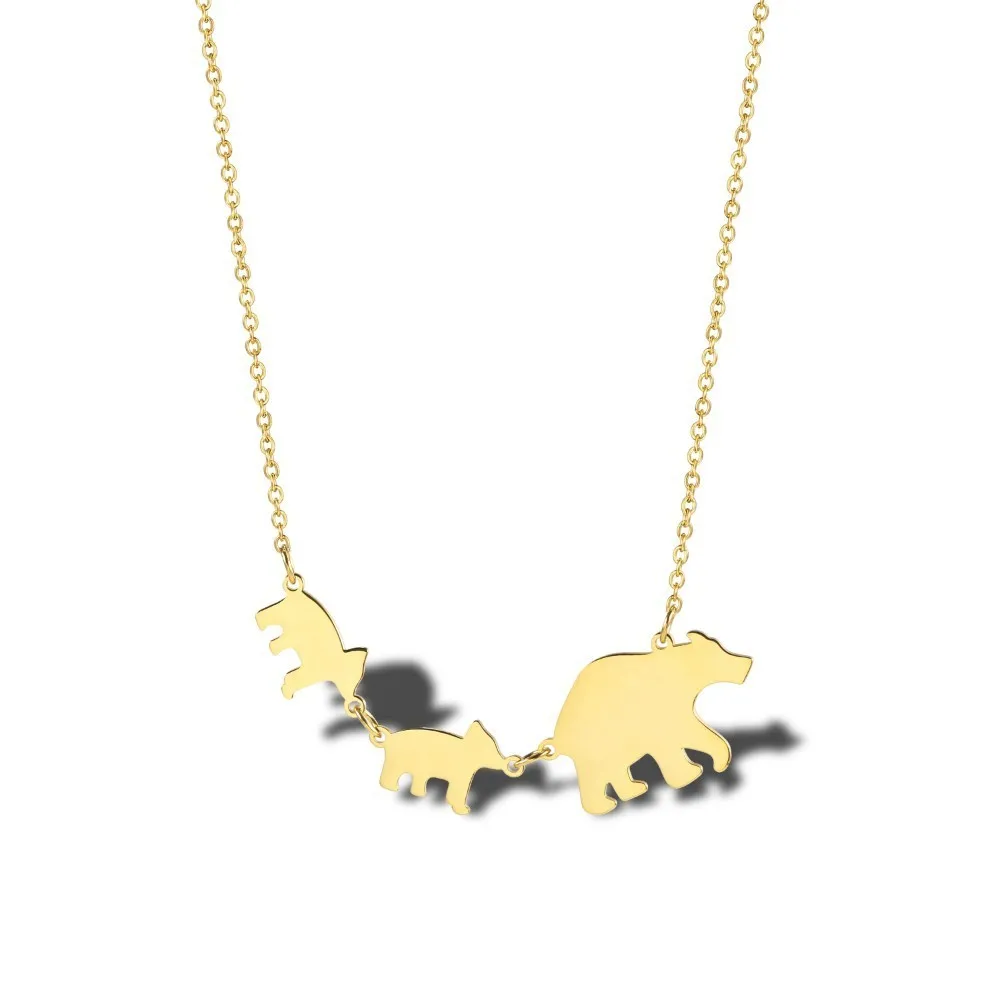 

Mama Bear Necklace Best Mama Pendant Necklace Animal Bear Mama With Her Baby Necklaces Three Little Teddy Bear Affection