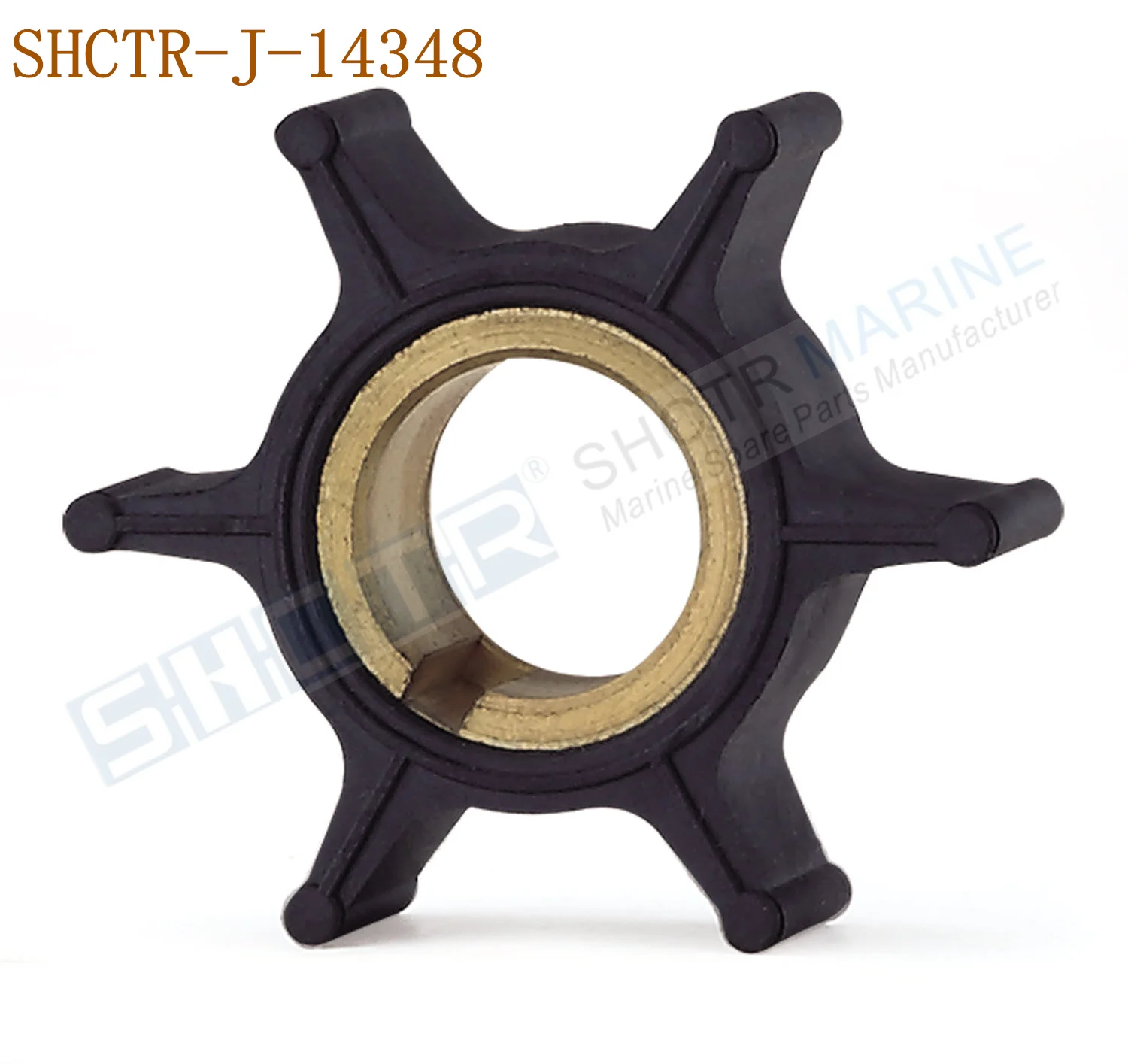 

SHCTR Outboard impeller for Mercruiser OEM 19210-ZW9-A32,Sierra 18-32455,CEF 500348,8/9.9/10/15/20HP brass insert