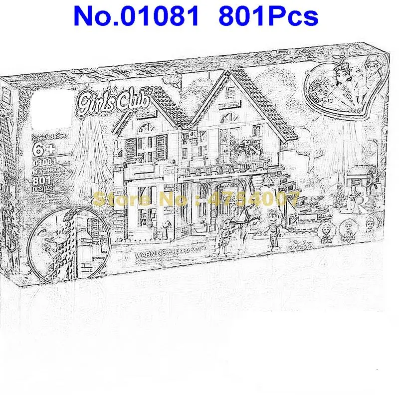 

801pcs girl friend mia's villa cottage building blocks 41369 Toy