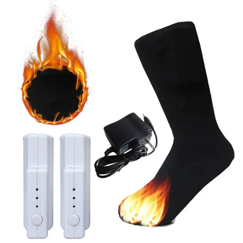 

Thermal Cotton Heated Socks Sport Ski Socks Winter Foot Warmer Electric Warming Sock Battery Power Men Women High Quality