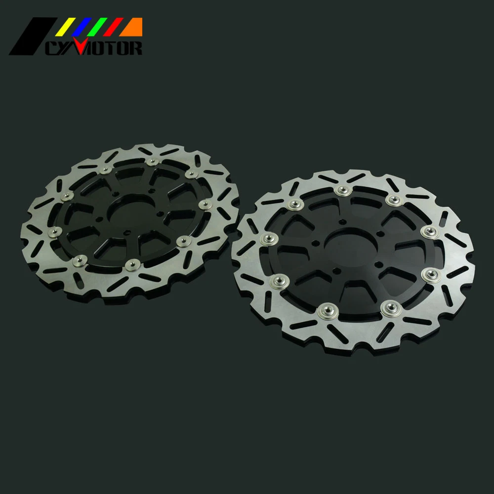 

2PCS Motorcycle Floating Brake Discs Rotor For DL650 04-06 DL1000 2002-2010 SV1000 NAKED FAIRED 2003 2004 2005 2006 2007