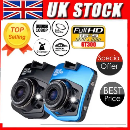 

2019 Camera HD DVR Video Recorder Night Vision G sensor Dash Cam UK Stock Monitor