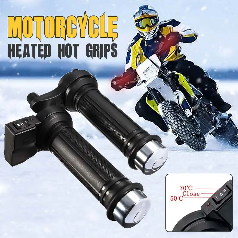 

1Pair Universal Motorcycle Heated Handle Bar Warms Grip For Motorcycle With 22mm 7/8" Handlebar