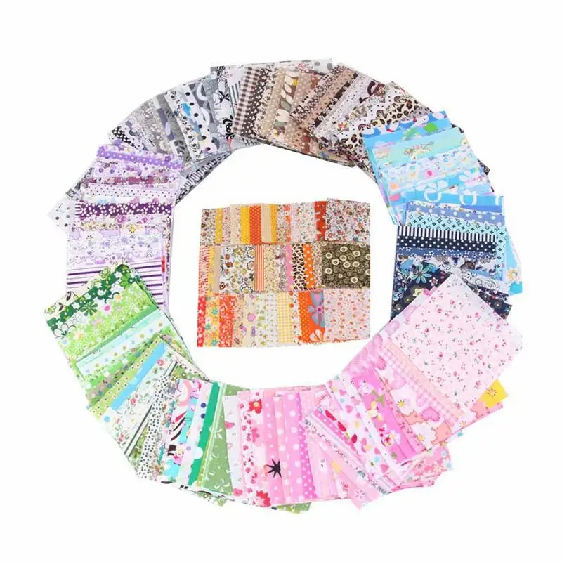 

50PCS/Lot Mixed Printed Handmade DIY Cotton Fabric Sewing Patchwork Fabrics Craft Apparel Sewing Accessories Quick Delivery