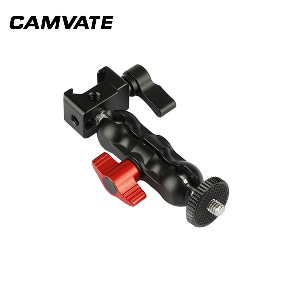 

CAMVATE Articulating Arm 1/4"-20 Ball Head With NATO Clamp For DSLR Camera Monitor C2043