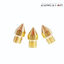3D Printer Copper Nozzle Free Shipping 2PCS/Lot Improve Stringing Issue for 1.75/3 mm Filament M6 Threaded Option 0.2/0.3/0.4mm