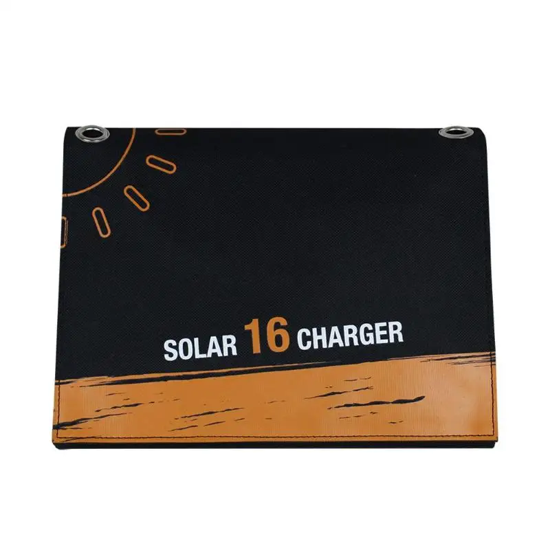 

Solar Energy Phone Charger 16W Folding Package Practical Portable Travel Outdoor Battery Charger Power Bank for Smartphone Table