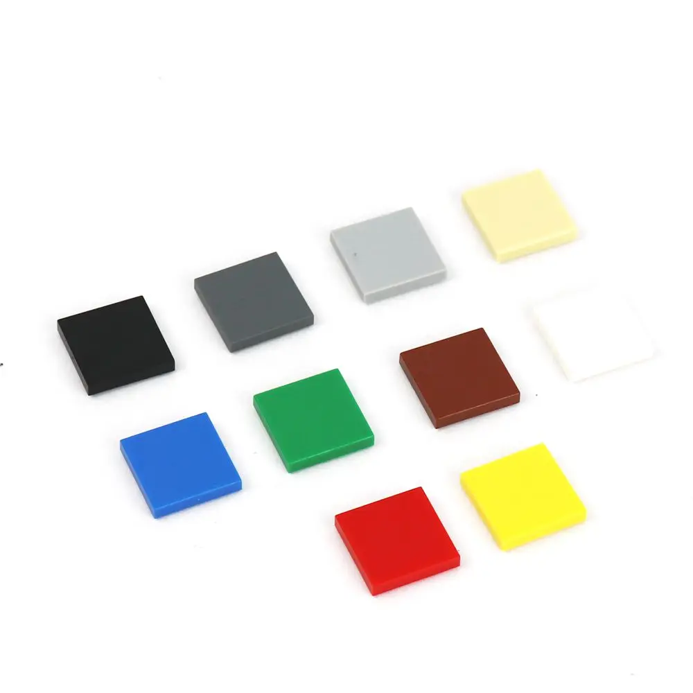 1000 шт. кубики MOC Smooth Flat Tiles 2x2 строительные блоки Просвечивающая экшн фигурка