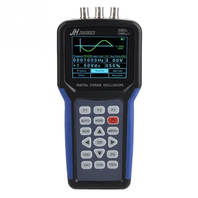 

JDS2023 Oscilloscope Kit Handheld Digital 1-Channel 20MHz 200MSa/s Oscilloscopes Multimeter AC 110-220V