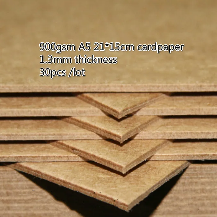 30 шт./лот 900gsm толщина A5 15*21 см высокая плотность крафт бумага твердая толстая