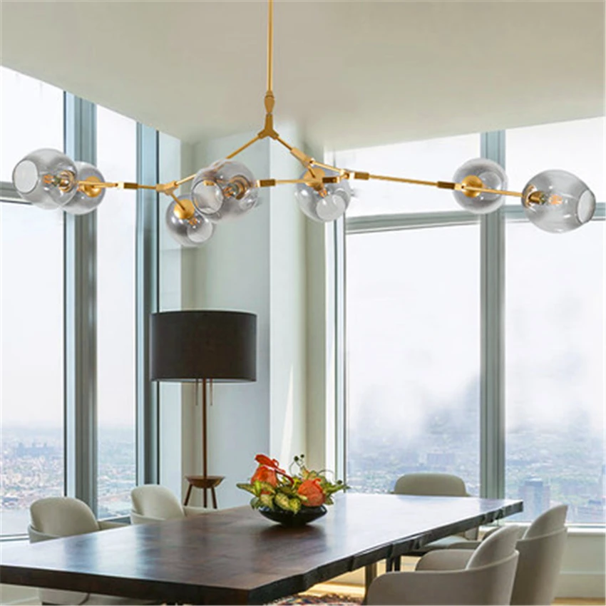 

Modern LOFT Chandelier Lighting Pendant Lamps Lights Molecular Magic Bean Branch Italian Hanging Lamps Dining Room Kitchen Avize
