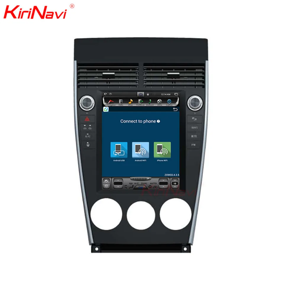 Perfect KiriNavi Vertical Screen Tesla Style Android 7.1 10.4inch Touch Screen Car Radio For Mazda 6 GPS Navigation Bluetooth 2002-2015 5