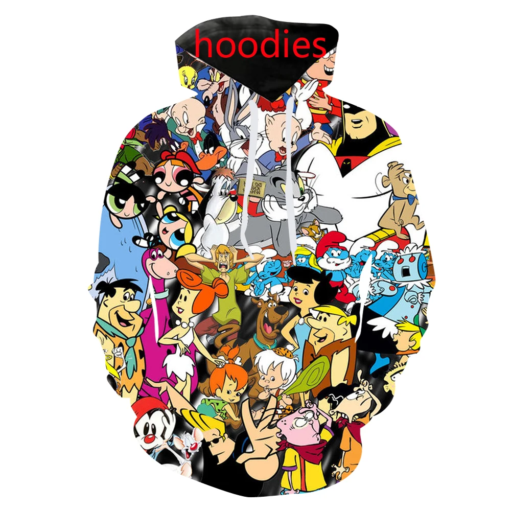 

90s cartoon 3d print vests/tee shirt/sweatshirts/zip hoodies/pants fashion men harajuku funny streetwear hip hop tracksuit coats