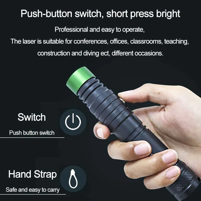  ARCHON J1 100m Diving Pointer Green Pointers Torch Powerful Led Tactical Flashlight 18650 Battery O - 32966712889
