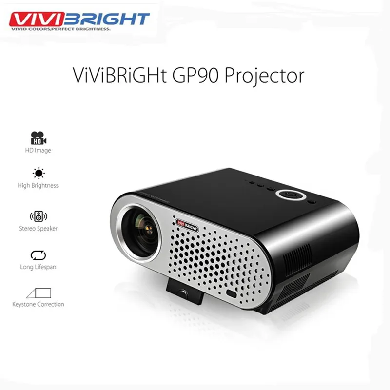 

ViViBRiGHt GP90 LCD Projector Smart Android Projector Cinema Home Theater 3200 Lumens Full HD 1080P 1280 x 800 HDMI VGA Wifi