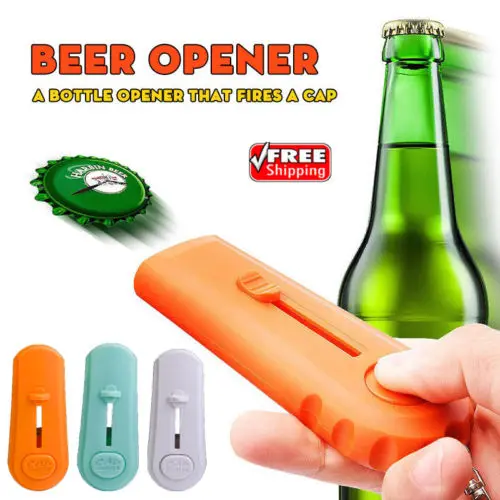 

Opener Cap Gun Launcher Shooter Bottle Beer Pistol Kitchen, Shoots Over 5 Meters Launcher Top Shooter Gun Key Ring Home