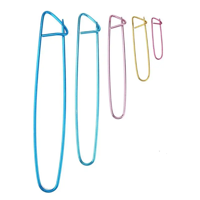 

5pcs Aluminum Alloy Knit Holders Knitting Needles Markers Craft Crochet Hook Locking Stitch