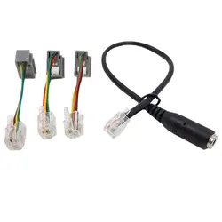 4P4C RJ9 кабель мм, 3,5 мм гарнитура для смартфонов к RJ9 Кабель-адаптер, адаптер кабель конвертер для ip-телефонов телефон и для Plantroni