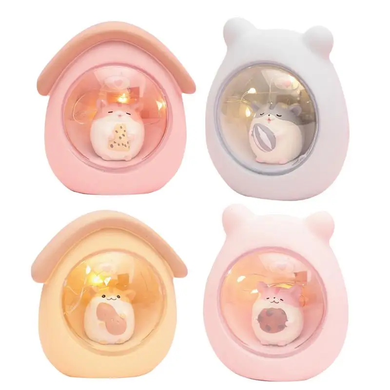 

Bedroom Creative Small Table Lamp Decoration Ornaments Girl Heart Room Layout Hamster Star Lamp Bedroom Bedside Lamp