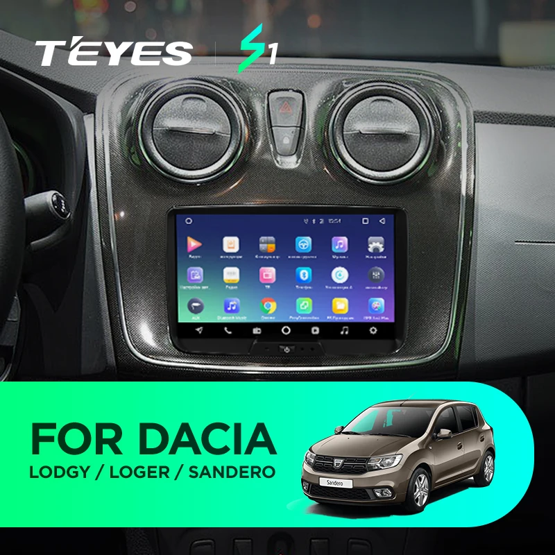 Top TEYES S1 Car Radio Multimedia Player Navigation GPS Android For Lada Xray 2/Dacia/Duster/Logan/Sandero dvd player 2012-2017 1
