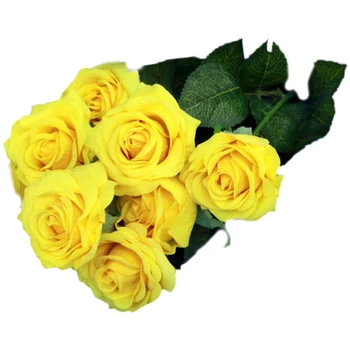 

10 pcs Latex Real Touch Rose Decor Rose Artificial Flowers Silk Flowers Floral Wedding Bouquet Home Party Design Flowers