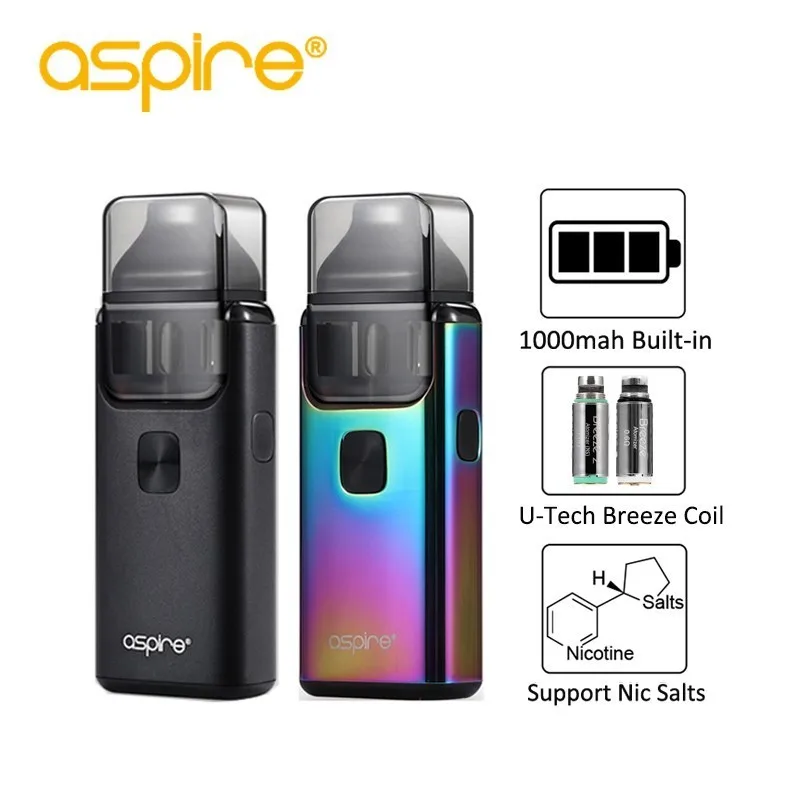 Electronic Cigarette Aspire Breeze 2 AIO Kit 3ML Capacity Replaceable Cartridge Pod System Can Change 0.6ohm 1.0ohm Breeze Coil Electronic Cigarette Aspire Breeze 2 AIO Kit 3ML Capacity Replaceable Cartridge Pod System Can Change 0.6ohm 1.0ohm Breeze Coil