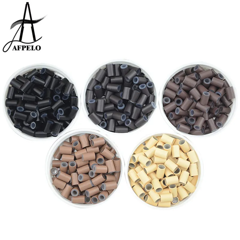

Wholesale 1000pcs Copper Tubes Hair Rings/Beads/Links Silicone Microrings Human Hair Extension Tools 402850 402860