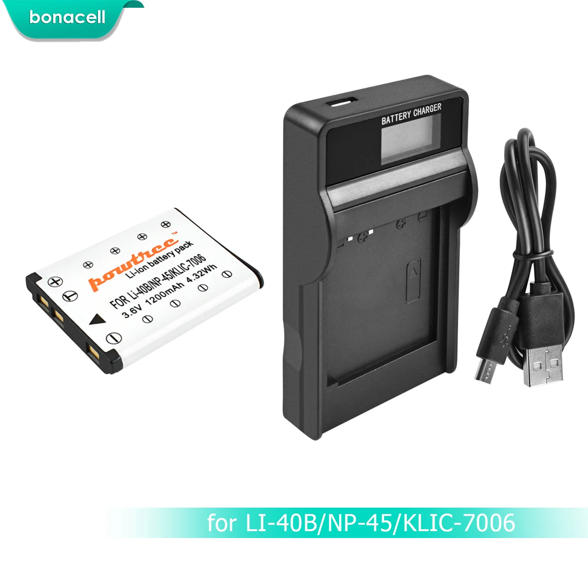 Аккумулятор Powtree NP 45 45A NP45 NP45A LI40B + зарядное устройство с ЖК дисплеем для Fujifilm FinePix
