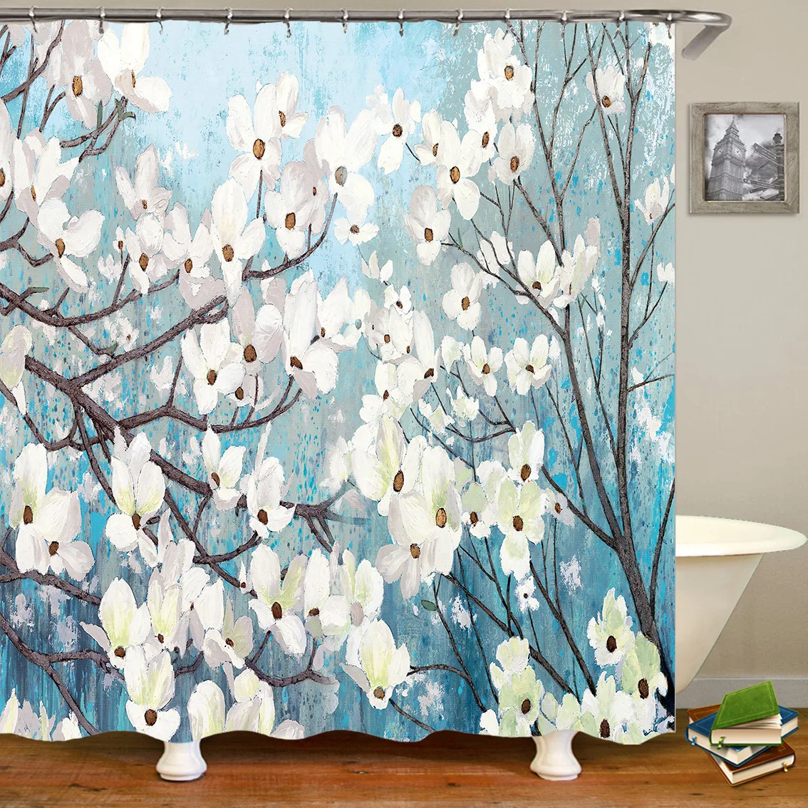 

High Archives 3d Number Printing Defence Water Bath Curtain New Flowers Simple And Easy Flower Thickening Series