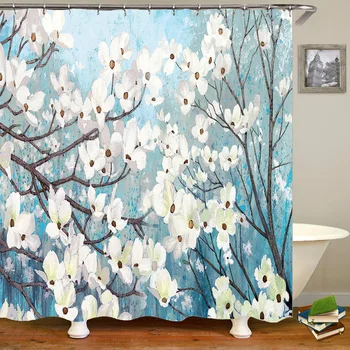 

High Archives 3d Number Printing Defence Water Bath Curtain New Flowers Simple And Easy Flower Thickening Series