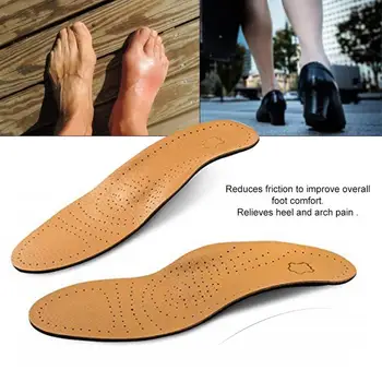 

Leather Shoe Insoles Flat Foot High Arch Support Orthopedic Cushion For Feet Health Care Relieves Heel Pain Plantar Fasciitis