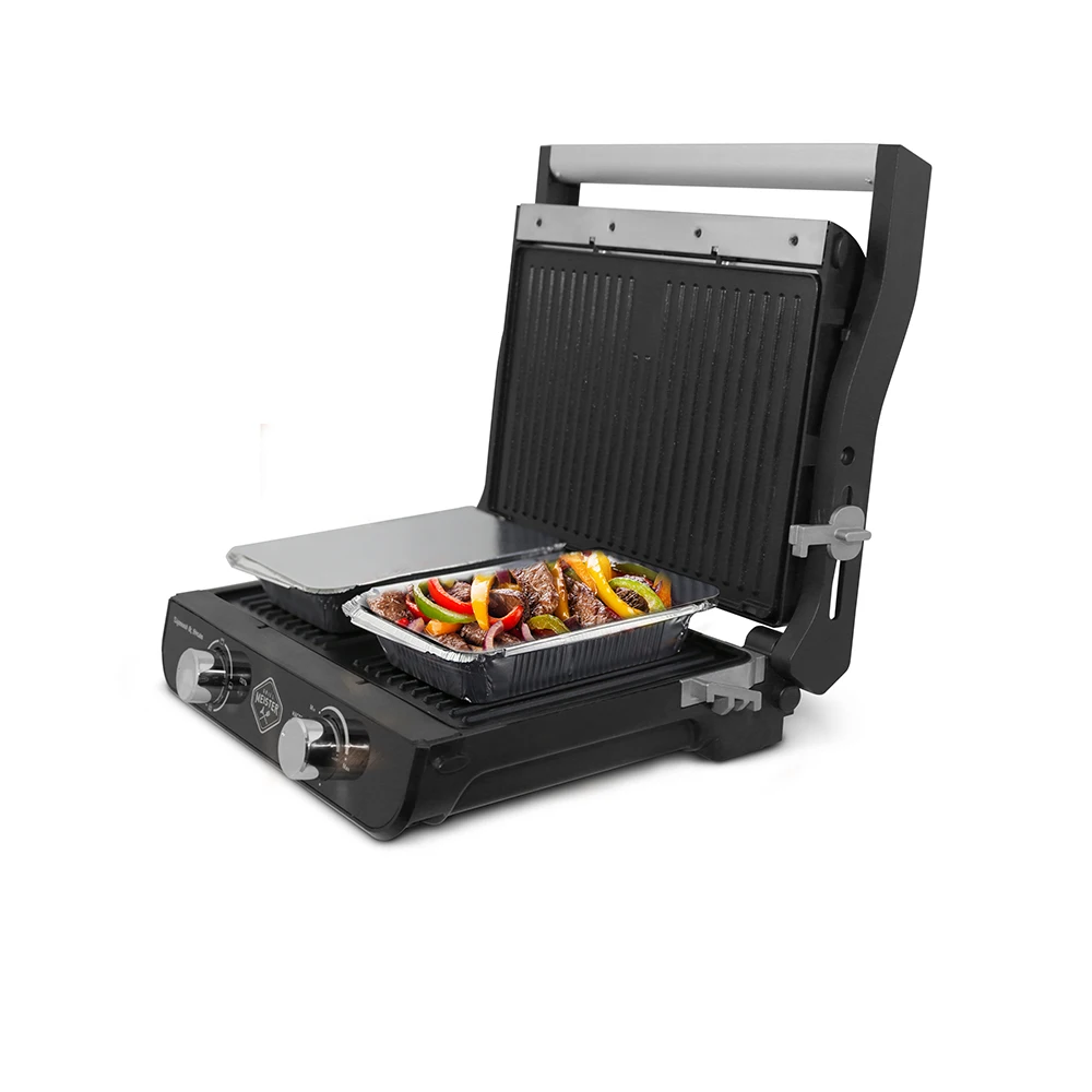 Контактный гриль GRILLMEISTER ZEG 925 4 в 1 стальной корпус|Электрические грили и
